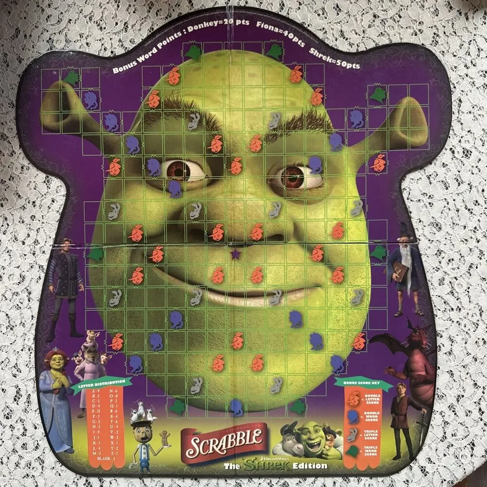 Scrabble Crossword Game The Shrek Edition 2007 Complete